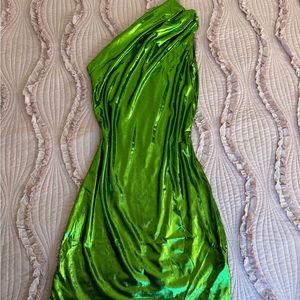 Green Metallic Dress